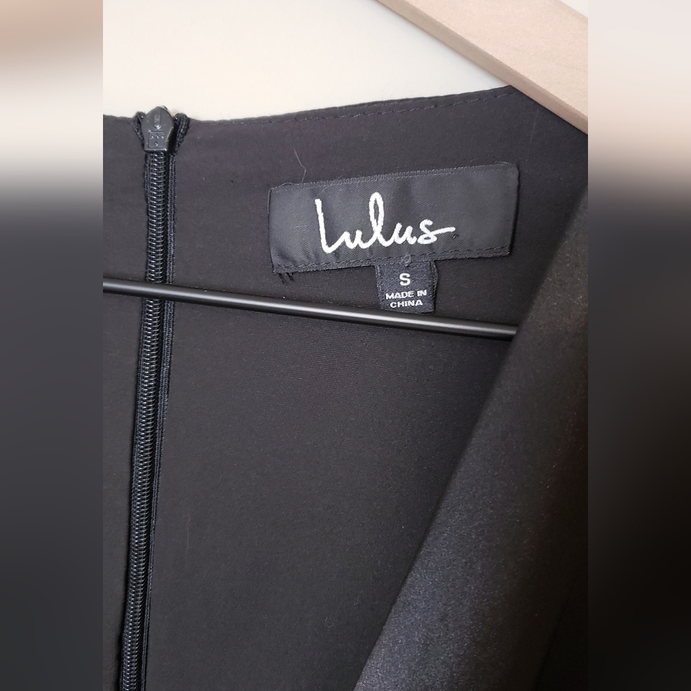 Lulus Black Satin Dress Size S - Picture 5 of 7